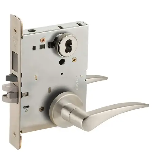 Lock Mortise Lock Satin Nickel Plated Clear Coated