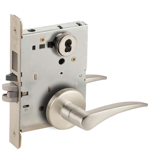 Lock Mortise Lock Satin Nickel Plated Clear Coated