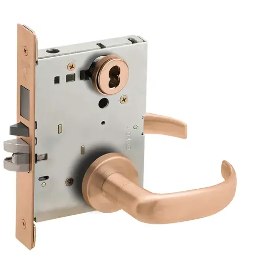 Lock Mortise Lock Satin Bronze Clear Coated