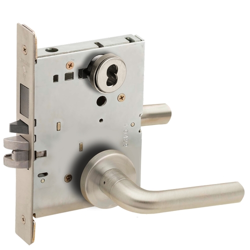 Lock Mortise Lock Satin Nickel Plated Clear Coated