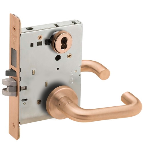 Lock Mortise Lock Satin Bronze Clear Coated