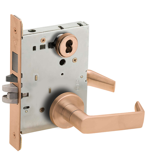 Lock Mortise Lock Satin Bronze Clear Coated