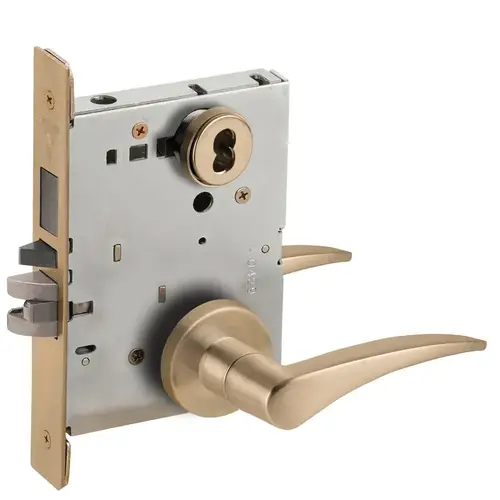 Lock Mortise Lock Satin Brass Blackened Satin Relieved Clear Coated