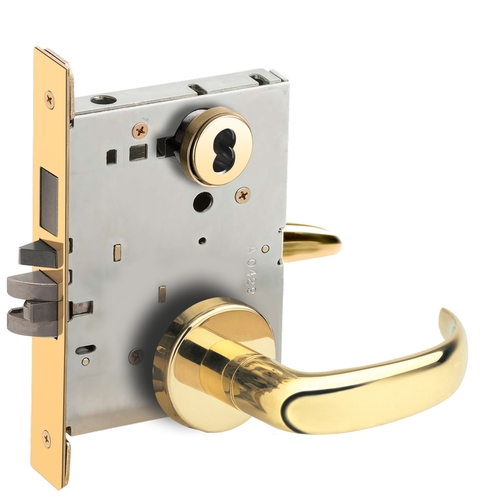 Lock Mortise Lock Bright Brass