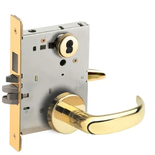 Lock Mortise Lock Bright Brass