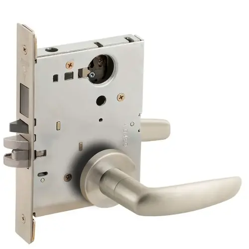 Mortise Lock Satin Nickel Plated Clear Coated