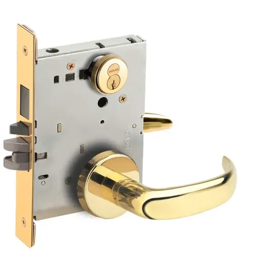 Lock Mortise Lock Bright Brass