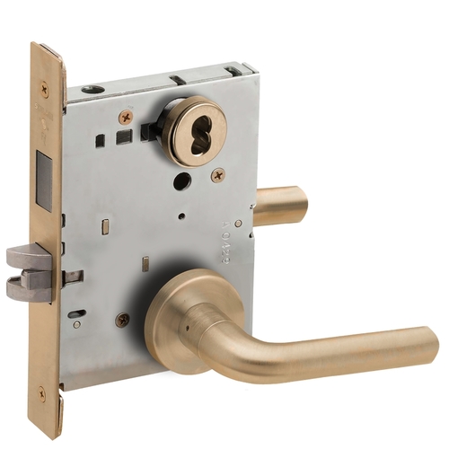 Lock Mortise Lock Satin Brass Blackened Satin Relieved Clear Coated