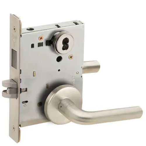 Lock Mortise Lock Satin Nickel Plated Clear Coated