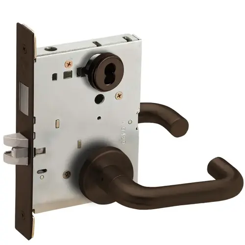 Lock Mortise Lock Dark Oxidized Satin Bronze Oil Rubbed