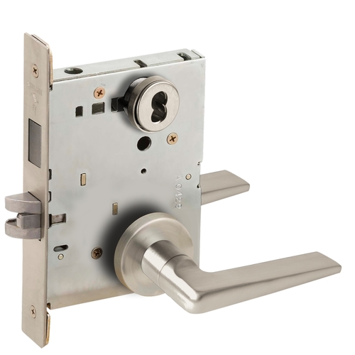 Lock Mortise Lock Satin Nickel Plated Clear Coated