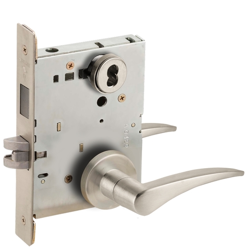 Lock Mortise Lock Satin Nickel Plated Clear Coated