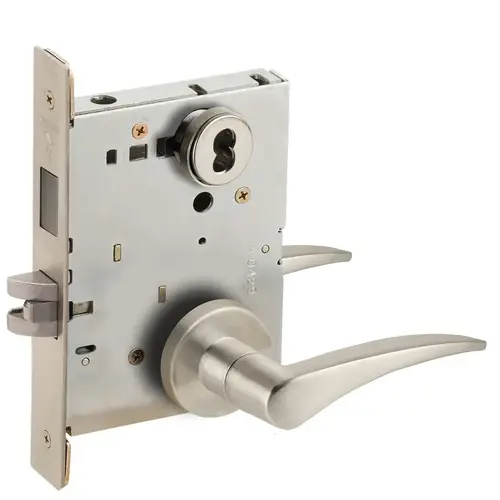 Lock Mortise Lock Satin Nickel Plated Clear Coated