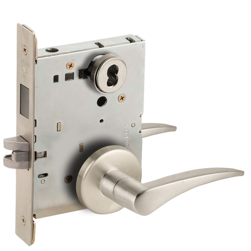 Lock Mortise Lock Satin Nickel Plated Clear Coated