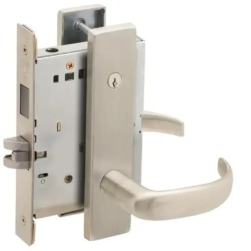 Lock Mortise Lock Satin Nickel Plated Clear Coated