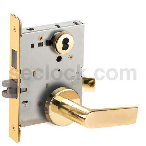 Mortise Lock Bright Brass