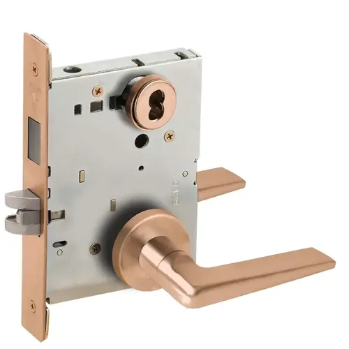 Lock Mortise Lock Satin Bronze Clear Coated