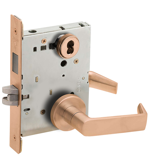 Lock Mortise Lock Satin Bronze Clear Coated