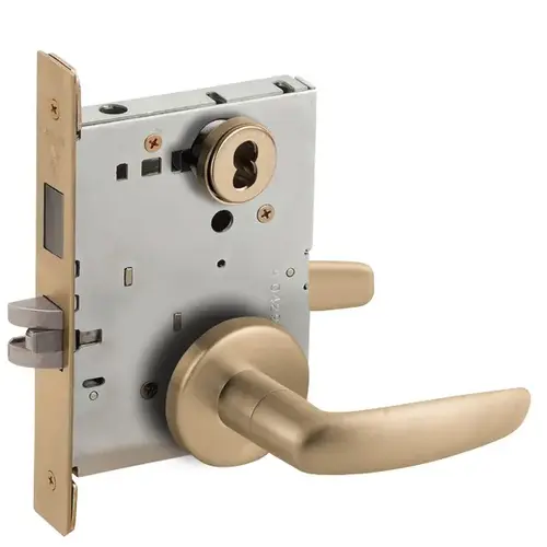 Lock Mortise Lock Satin Brass Blackened Satin Relieved Clear Coated