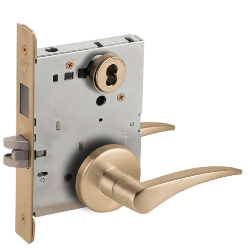 Lock Mortise Lock Satin Brass Blackened Satin Relieved Clear Coated