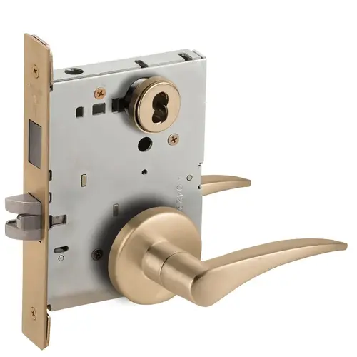 Lock Mortise Lock Satin Brass Blackened Satin Relieved Clear Coated