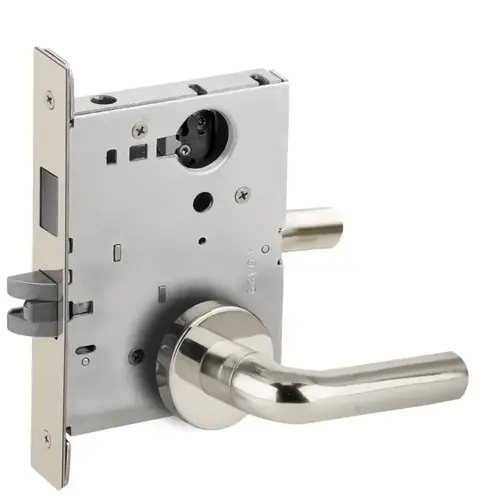 Store / Utility Room Mortise Lock Less Cylinder with 02 Lever and A Rose Bright Chrome Finish