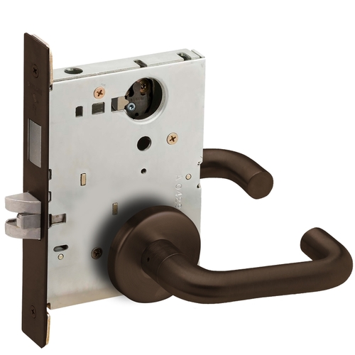 Lock Mortise Lock Dark Oxidized Satin Bronze Oil Rubbed