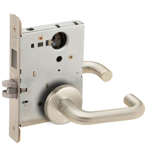 Mortise Lock Satin Nickel Plated Clear Coated