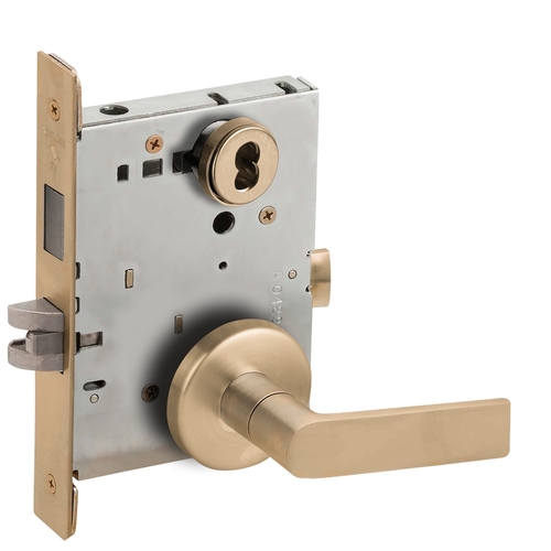 Lock Mortise Lock Satin Brass Blackened Satin Relieved Clear Coated