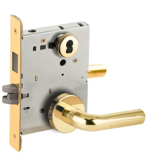 Mortise Lock Bright Brass