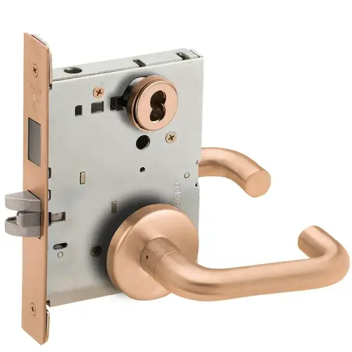 Lock Mortise Lock Satin Bronze Clear Coated