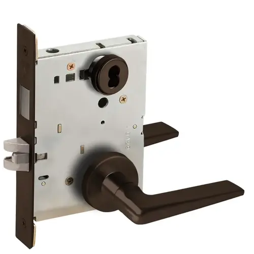 Lock Mortise Lock Dark Oxidized Satin Bronze Oil Rubbed