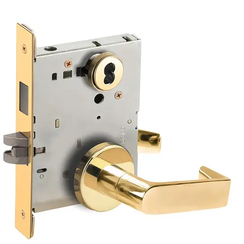 Lock Mortise Lock Bright Brass