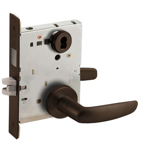 Lock Mortise Lock Dark Oxidized Satin Bronze Oil Rubbed