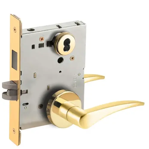 Lock Mortise Lock Bright Brass