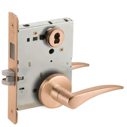 Lock Mortise Lock Satin Bronze Clear Coated