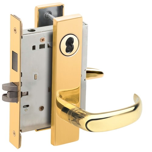 Lock Mortise Lock Bright Brass