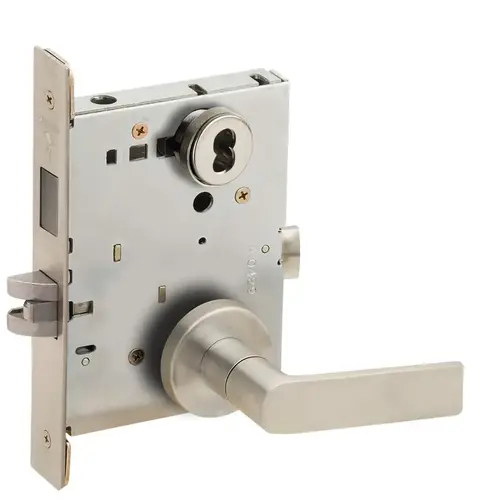 Lock Mortise Lock Satin Nickel Plated Clear Coated