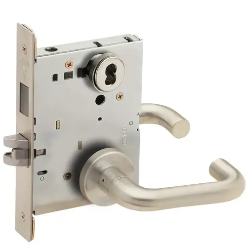 Mortise Lock Satin Nickel Plated Clear Coated