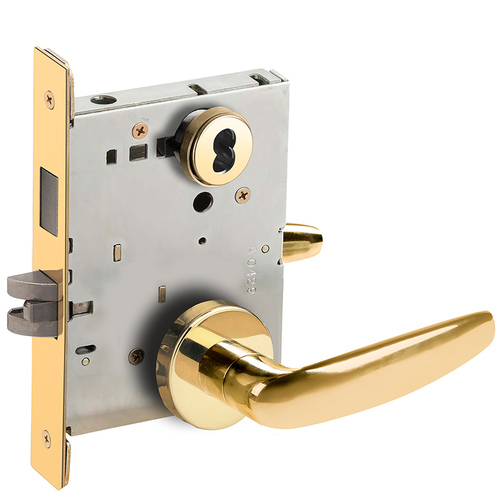 Lock Mortise Lock Bright Brass