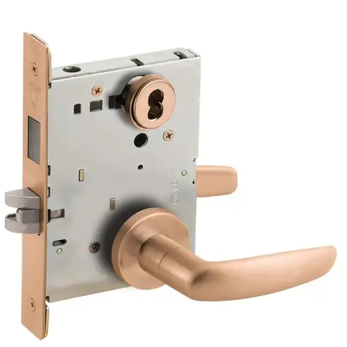 Lock Mortise Lock Satin Bronze Clear Coated