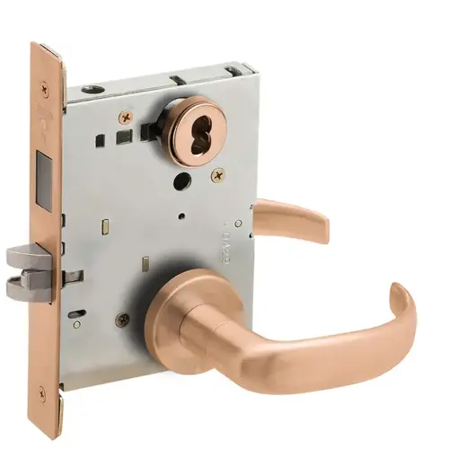 Lock Mortise Lock Satin Bronze Clear Coated