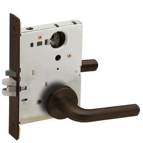 Lock Mortise Lock Dark Oxidized Satin Bronze Oil Rubbed