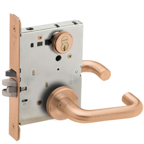 Lock Mortise Lock Satin Bronze Clear Coated