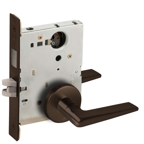 Lock Mortise Lock Dark Oxidized Satin Bronze Oil Rubbed