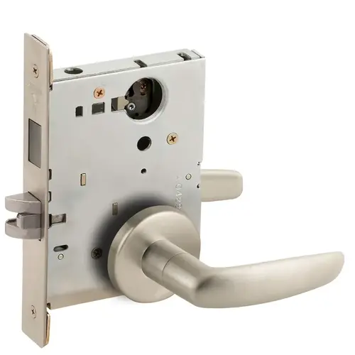 Lock Mortise Lock Satin Nickel Plated Clear Coated