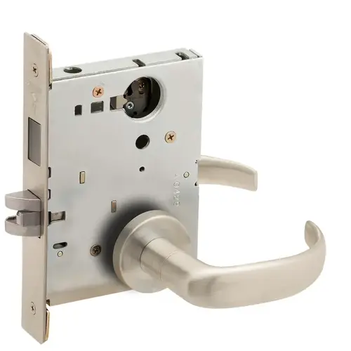 Mortise Lock Satin Nickel Plated Clear Coated