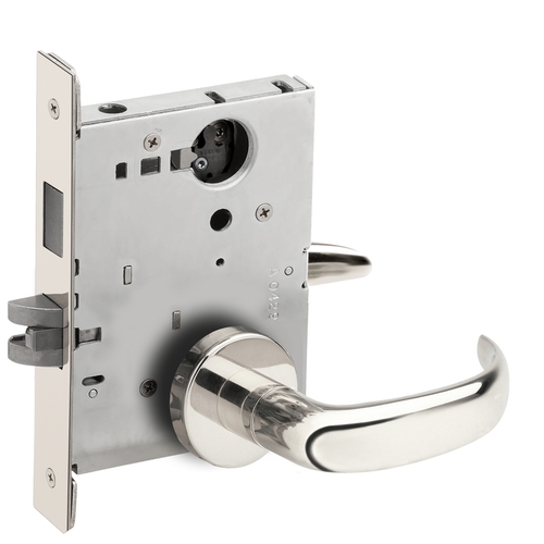 Corridor Mortise Lock Less Cylinder with 17 Lever and A Rose Bright Chrome Finish