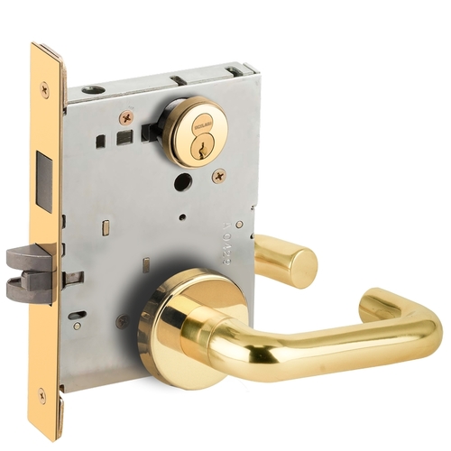 Lock Mortise Lock Bright Brass