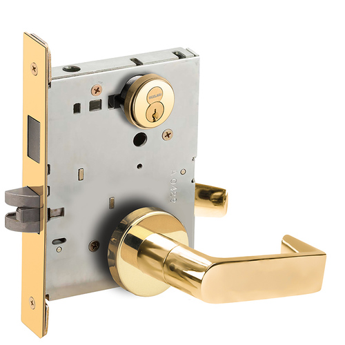 Lock Mortise Lock Bright Brass